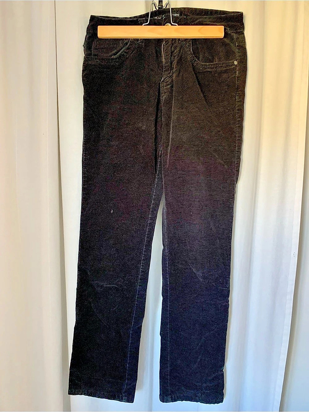Roadrunner Jeans Straight Leg Corduroy Jeans in Black Waist 10